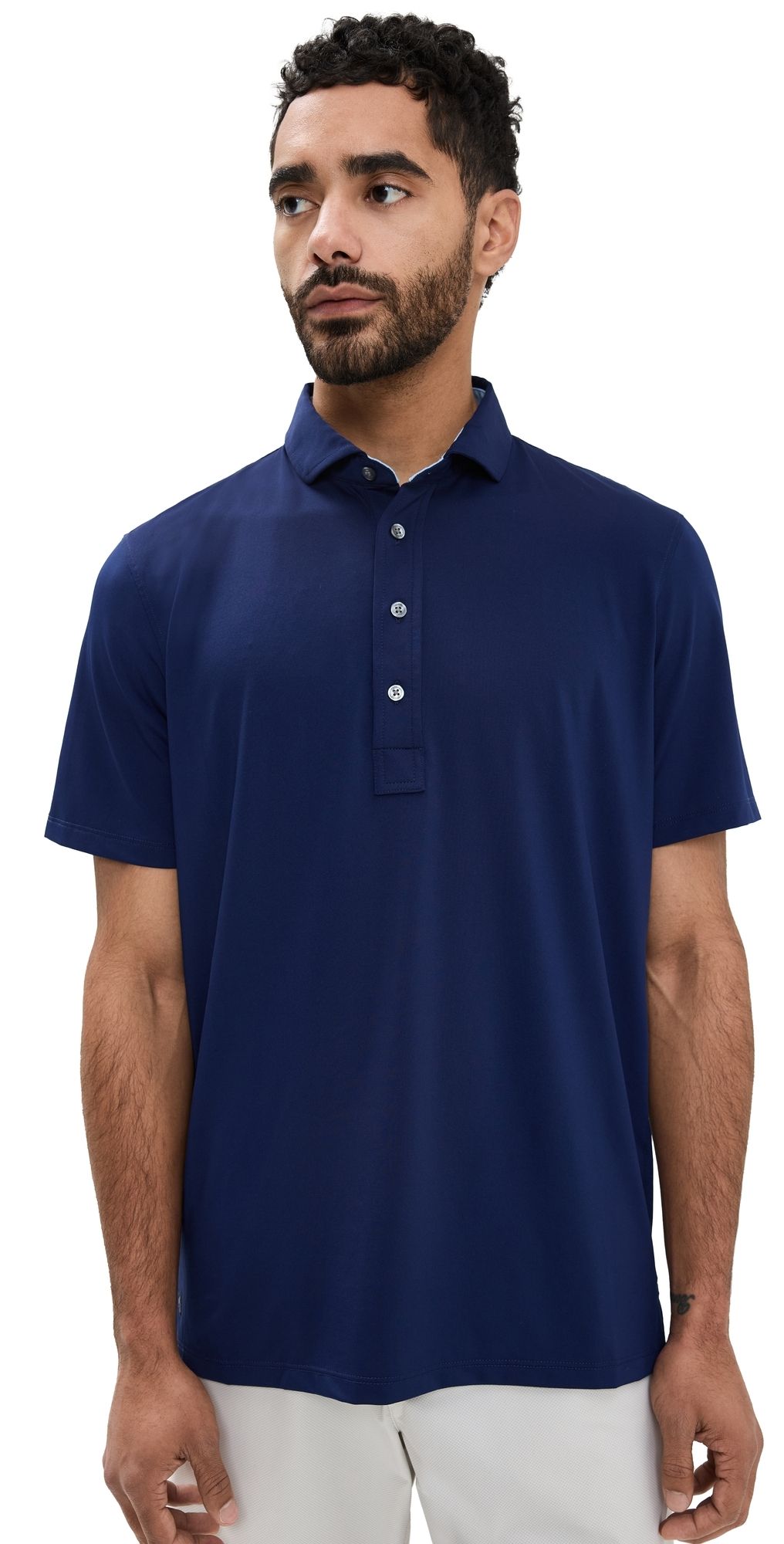 Greyson Tala Lightweight Airflow Jersey Polo Maltese Blue S