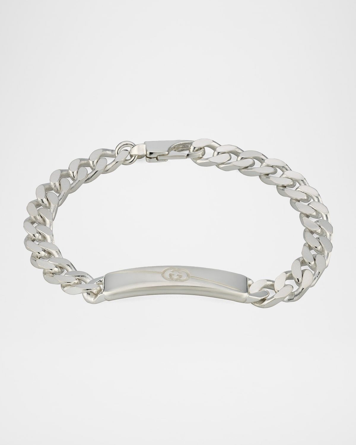 Men & apos;s Gucci Tag Bracelet, Silver