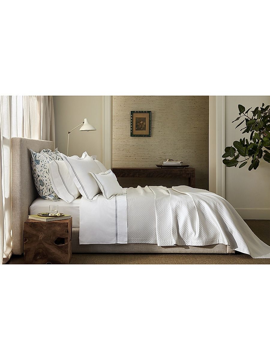 Matouk Essex Duvet Cover & Sham Collection - Green - Size European