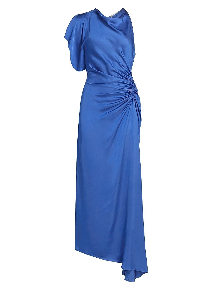 Women's Pia Satin Midi-Dress - Lapis - Size 14
