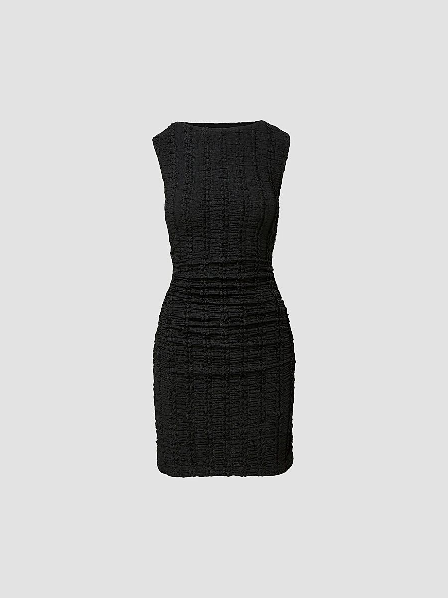 Veronica Beard Women's Charissa Textured Sheath Mini Dress - Black - Size Large