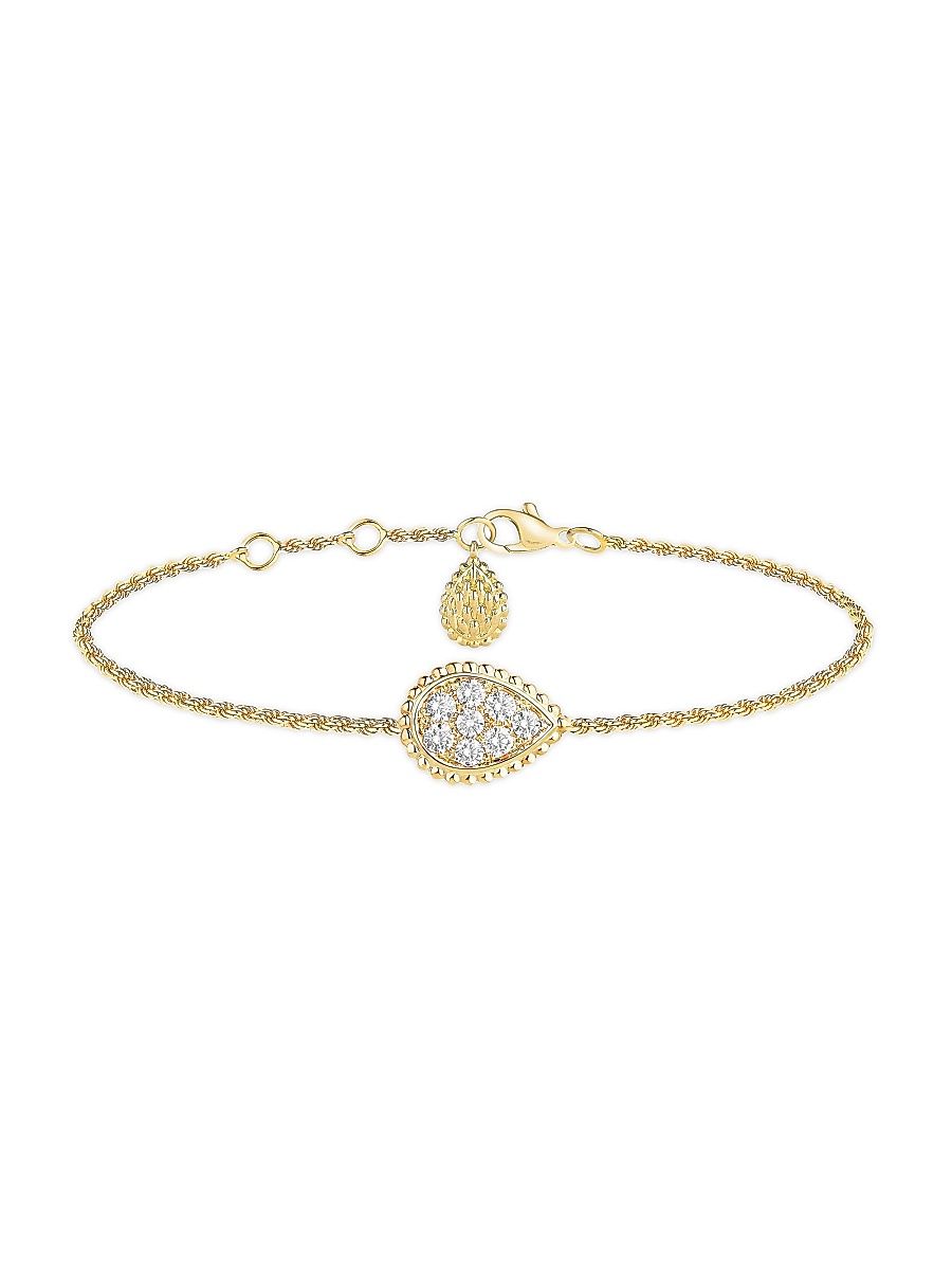 Women's Serpent Bohème 18K Yellow Gold & 0.33 TCW Diamond Chain Bracelet - Size Medium