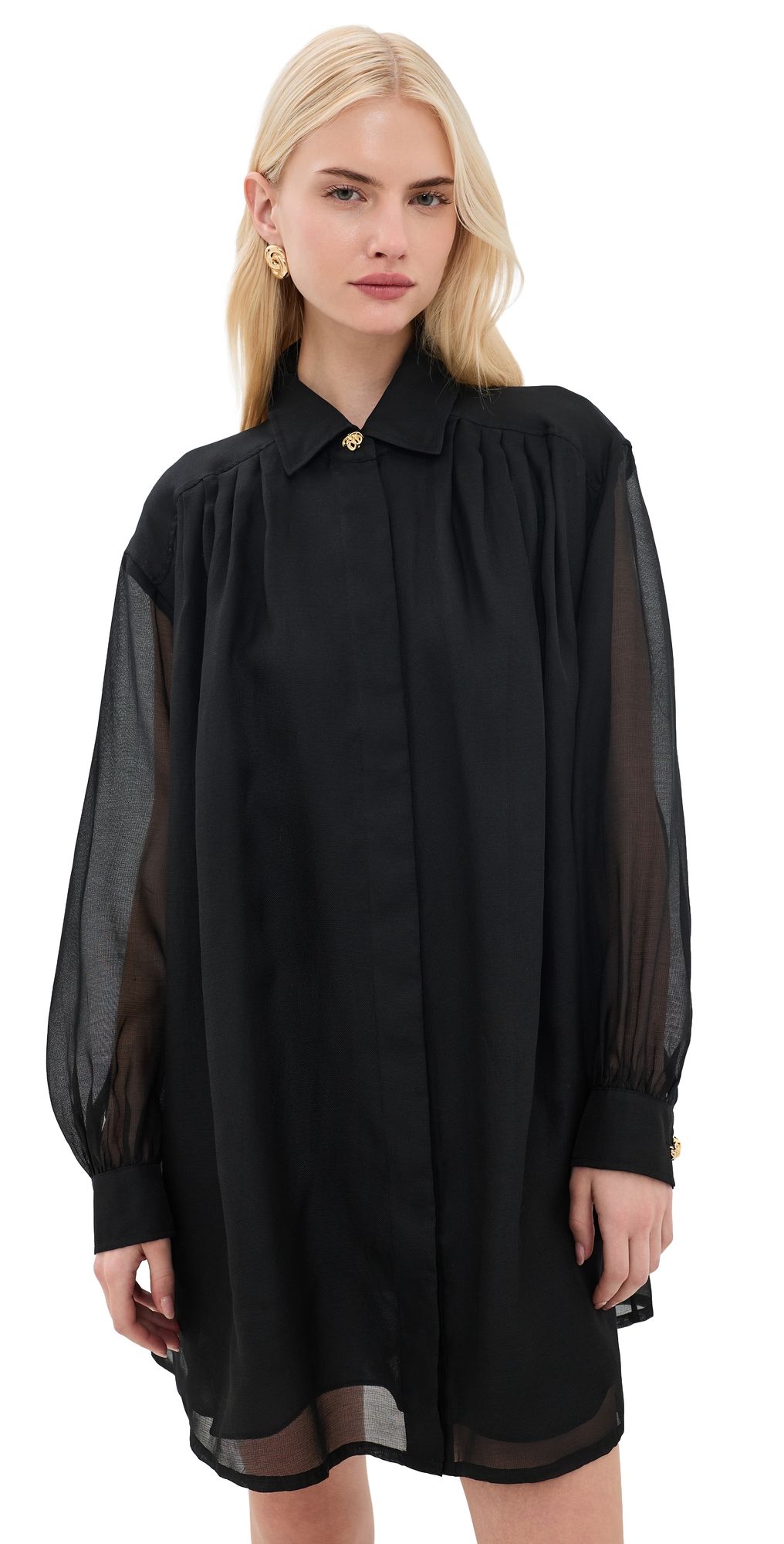 FRAME The Organza Swing Dress Black M