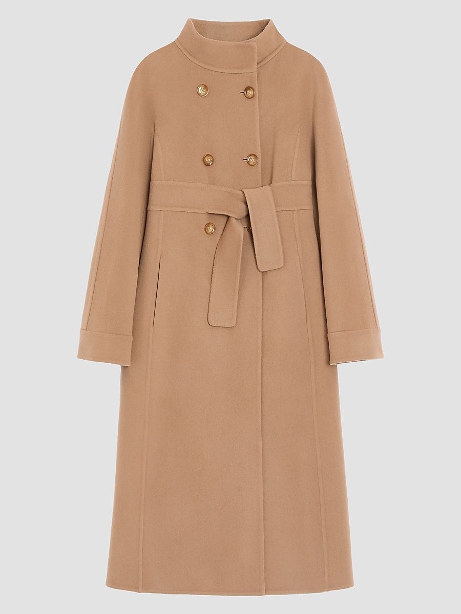 Women's Double Kashmir Coat - Camel - Size 6