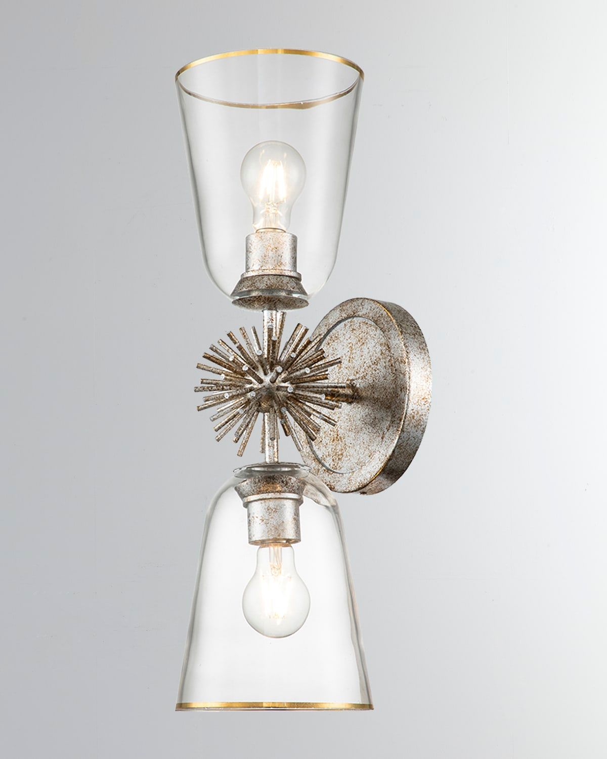 Staring 2-Light Sconce in Gold Leaf