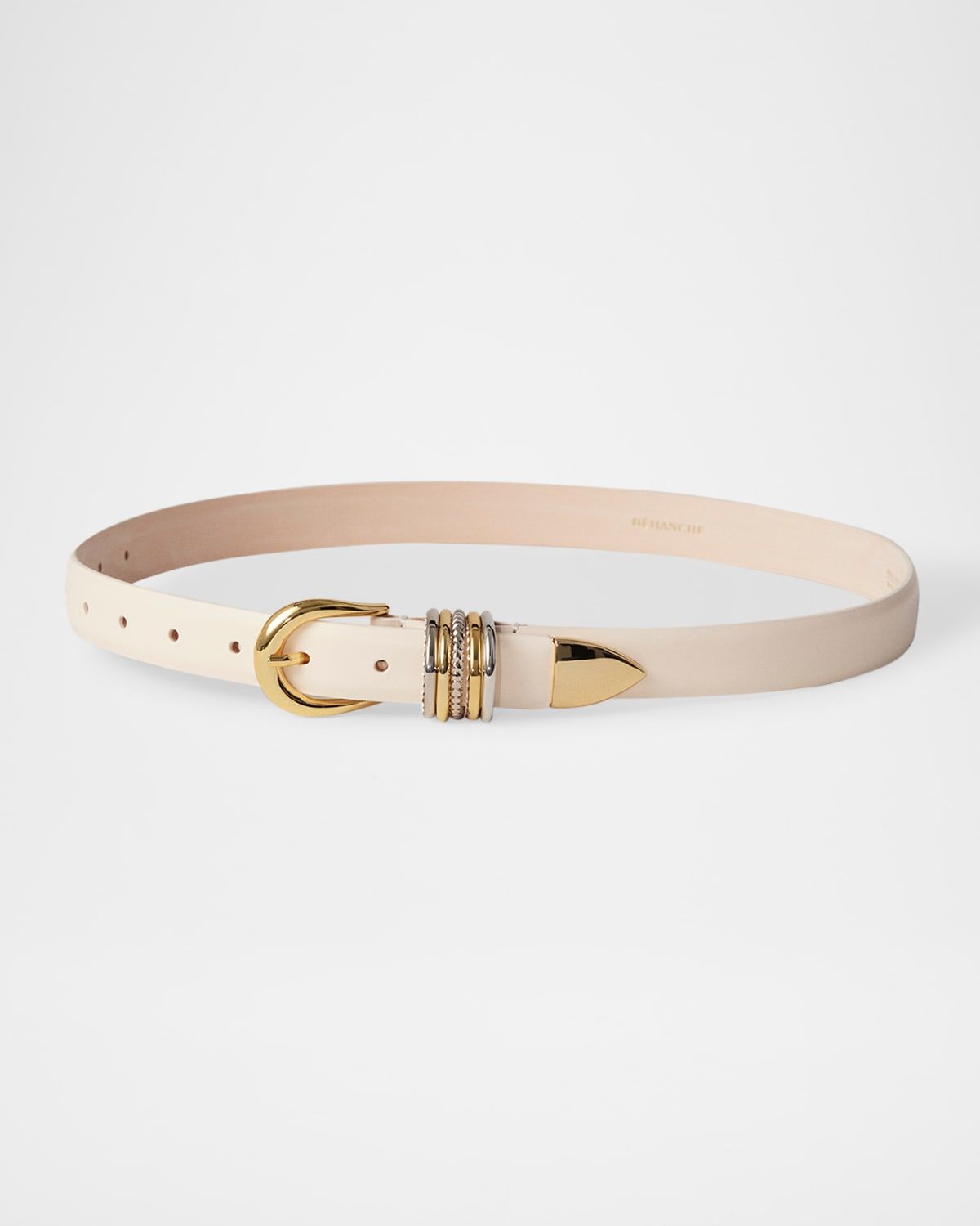 Hollyhock Embellished Leather Belt