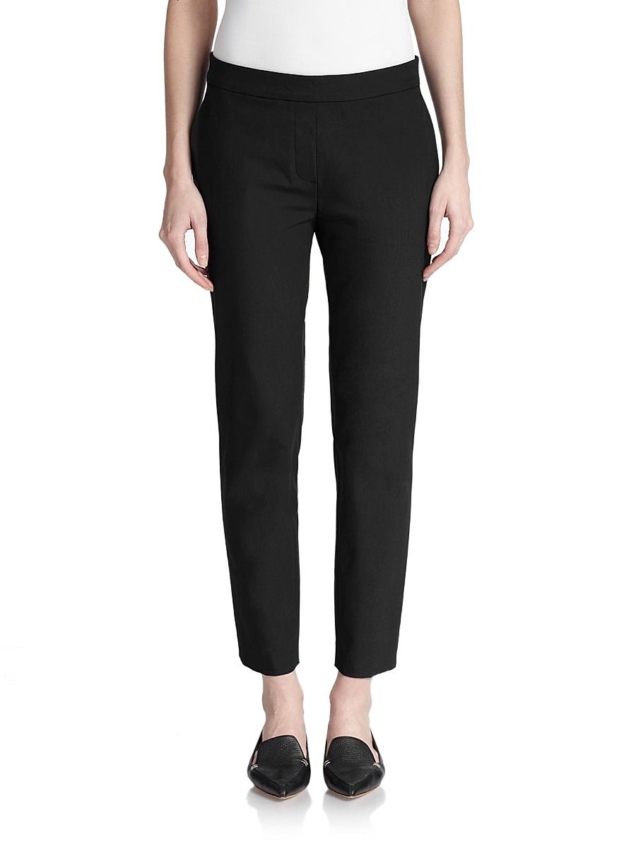 Women's Thaniel Twill Slim-Fit Crop Pants - Black - Size 10