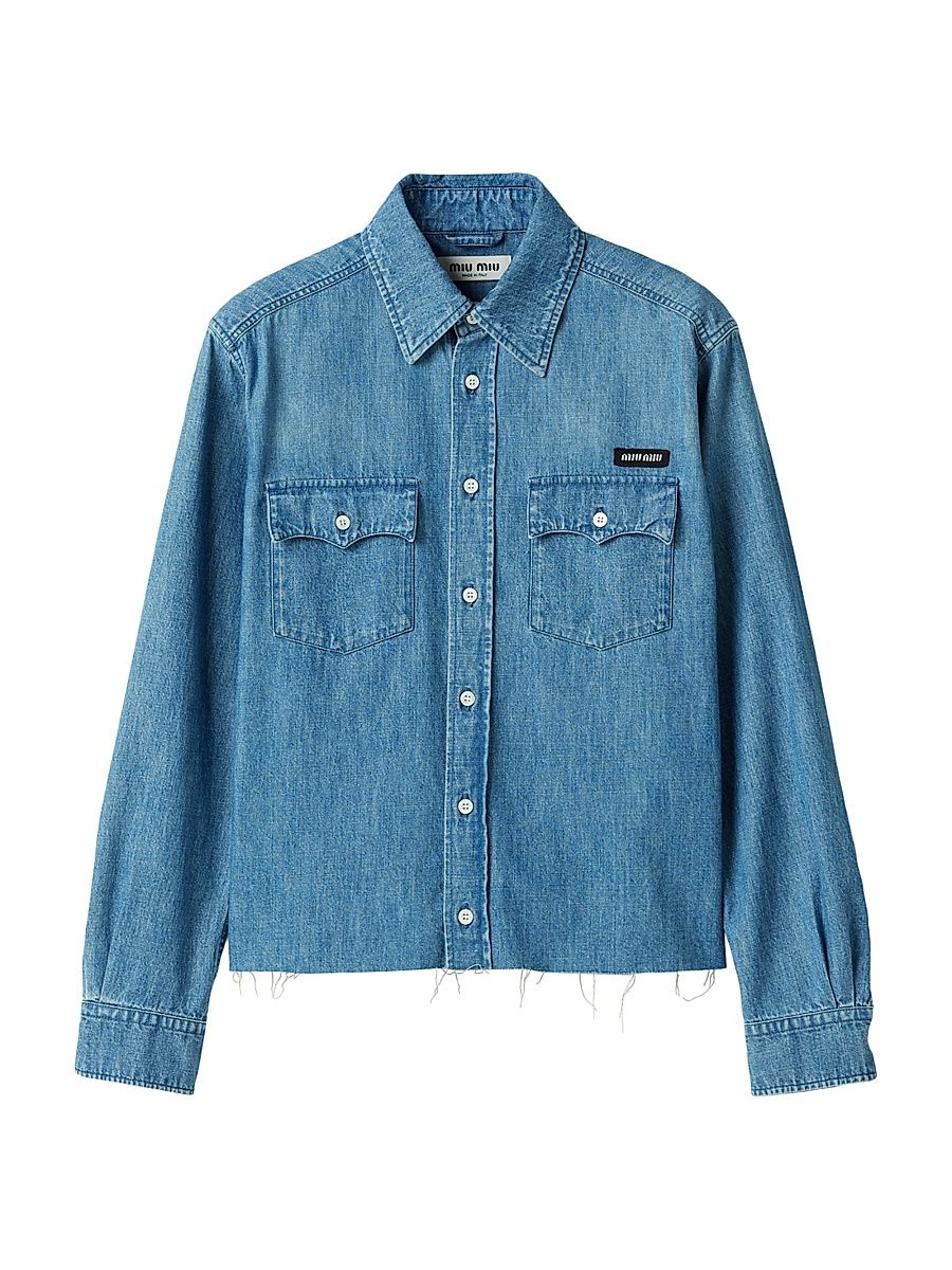 Women's Chambray Shirt - Blue - Size 0
