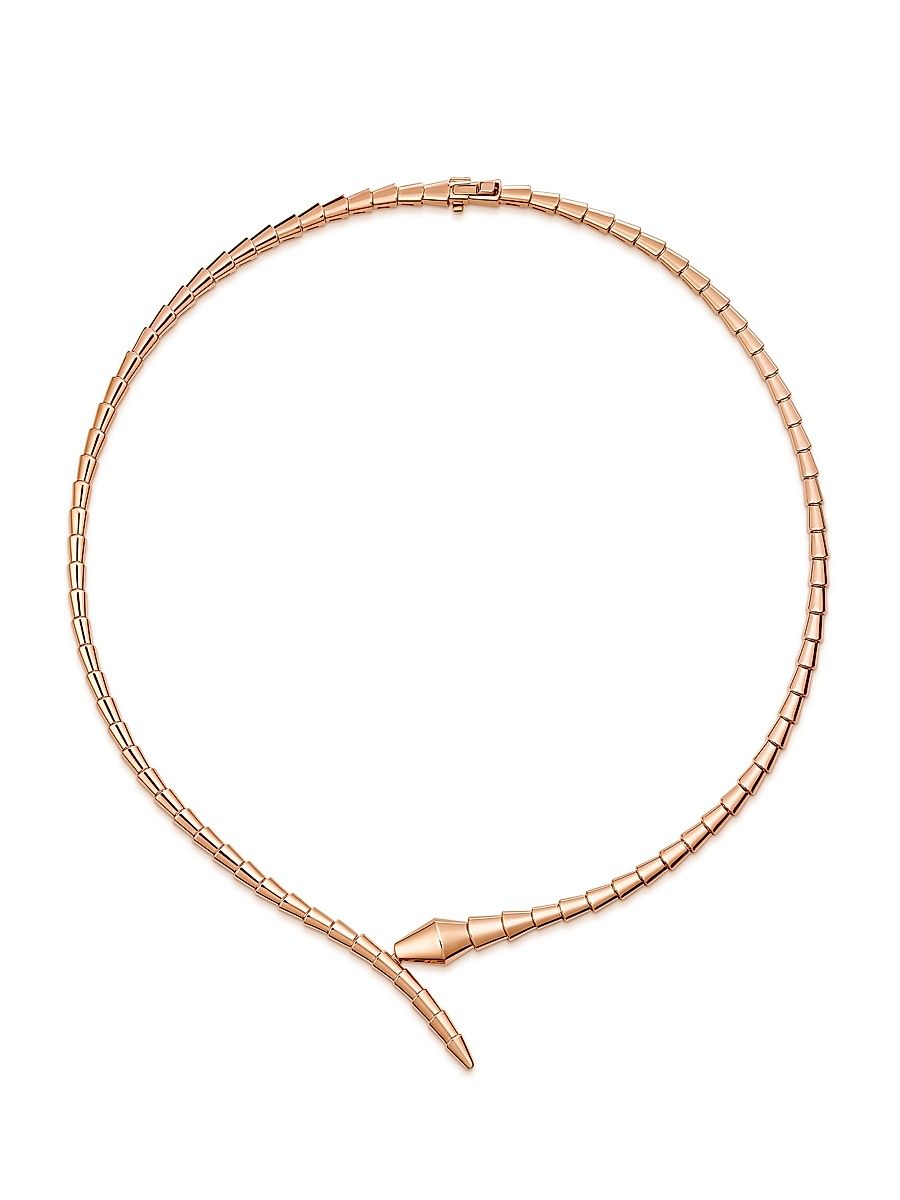 Women's Serpenti Viper 18K Gold Choker - Rose Gold - Size 13