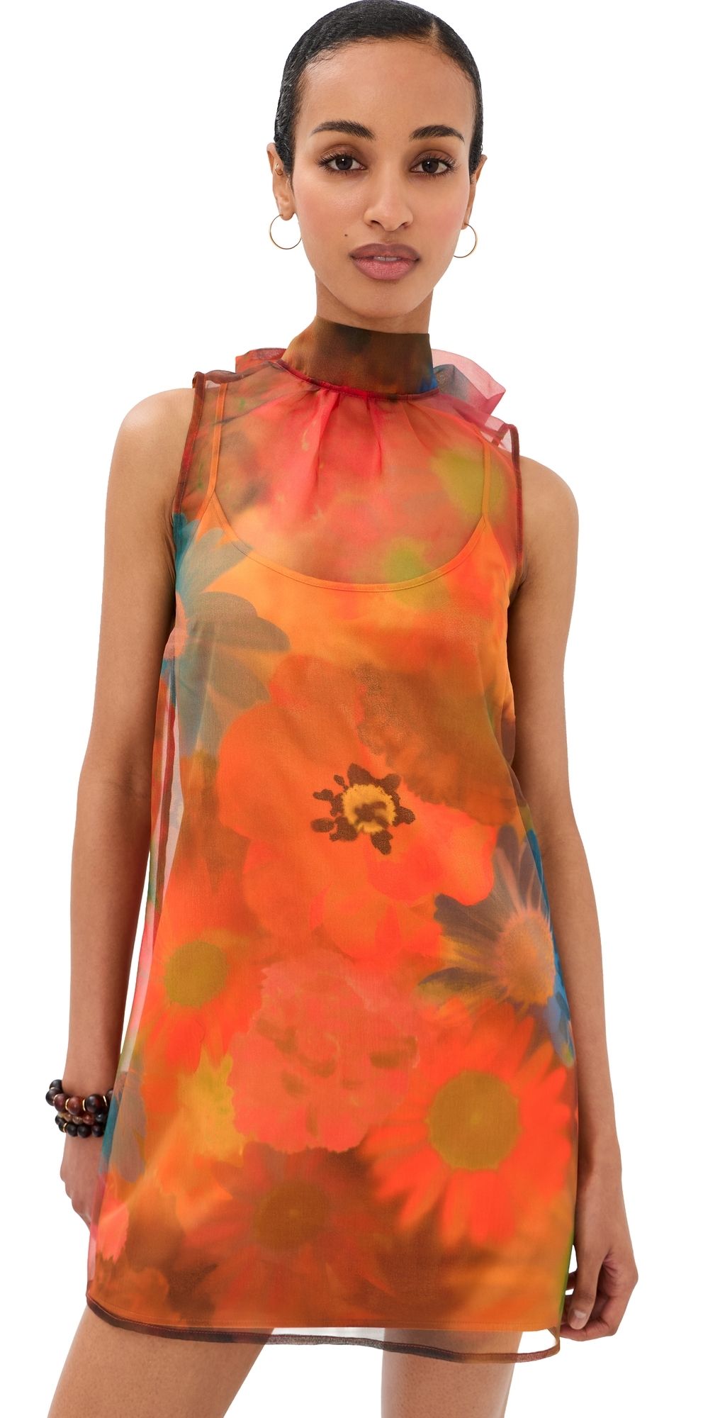 STAUD Albee Mini Dress Superbloom S