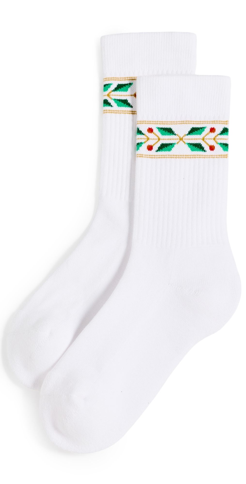 Casablanca Laurel Ribbed Sport Socks Laurel L