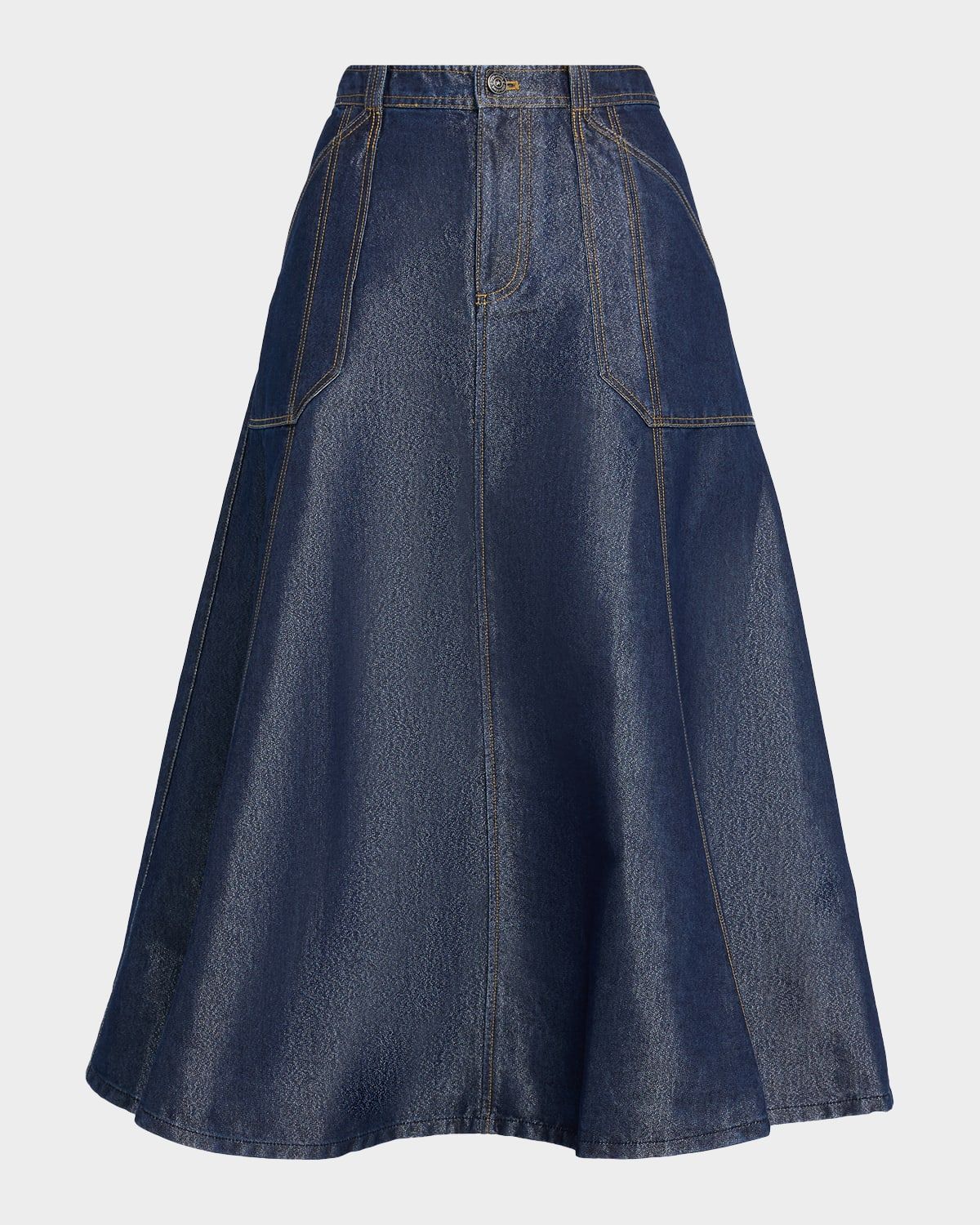 Benji Sparkly Denim Circle Skirt