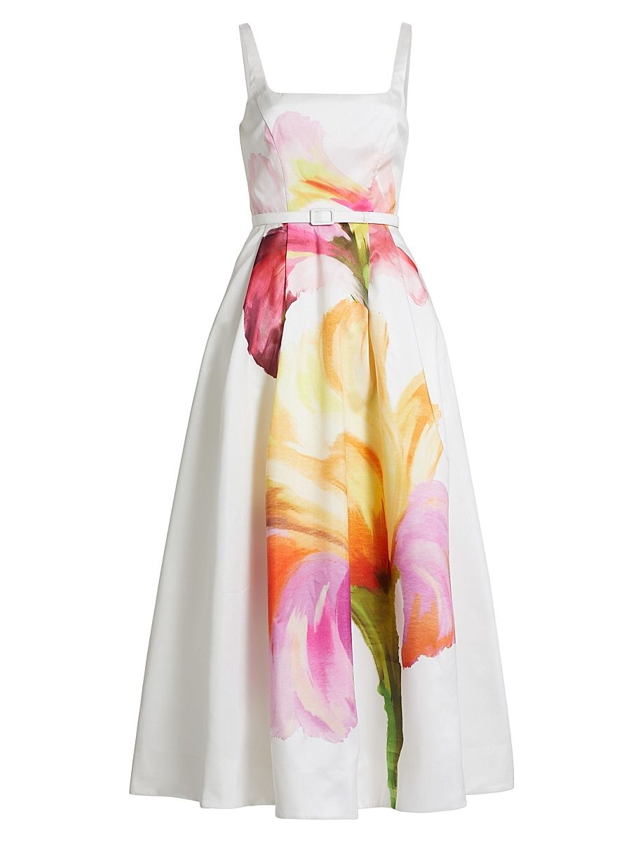 Women's Sorelle Floral Belted Cocktail Dress - Isla Ivory Floral - Size 12