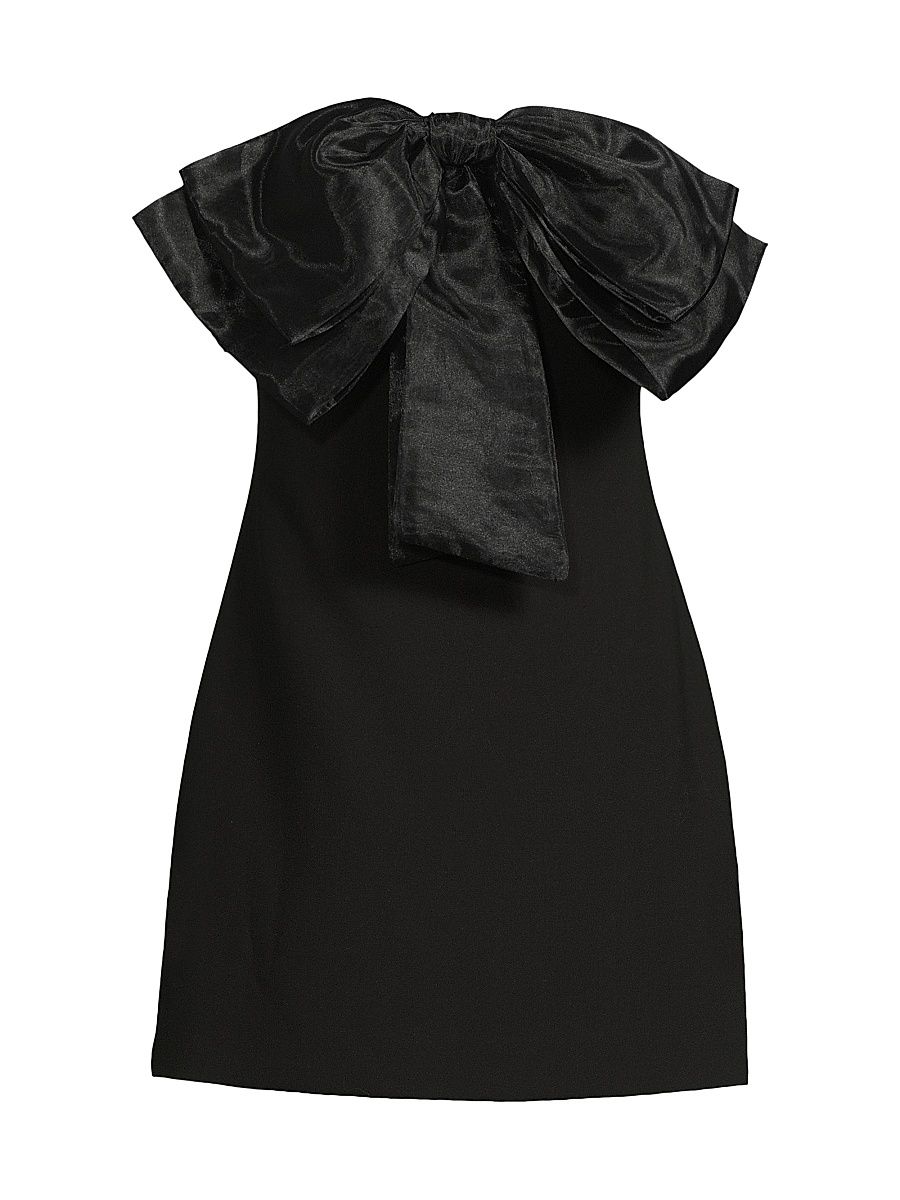 Women's Zilla Organza Bow Minidress - Black - Size 10