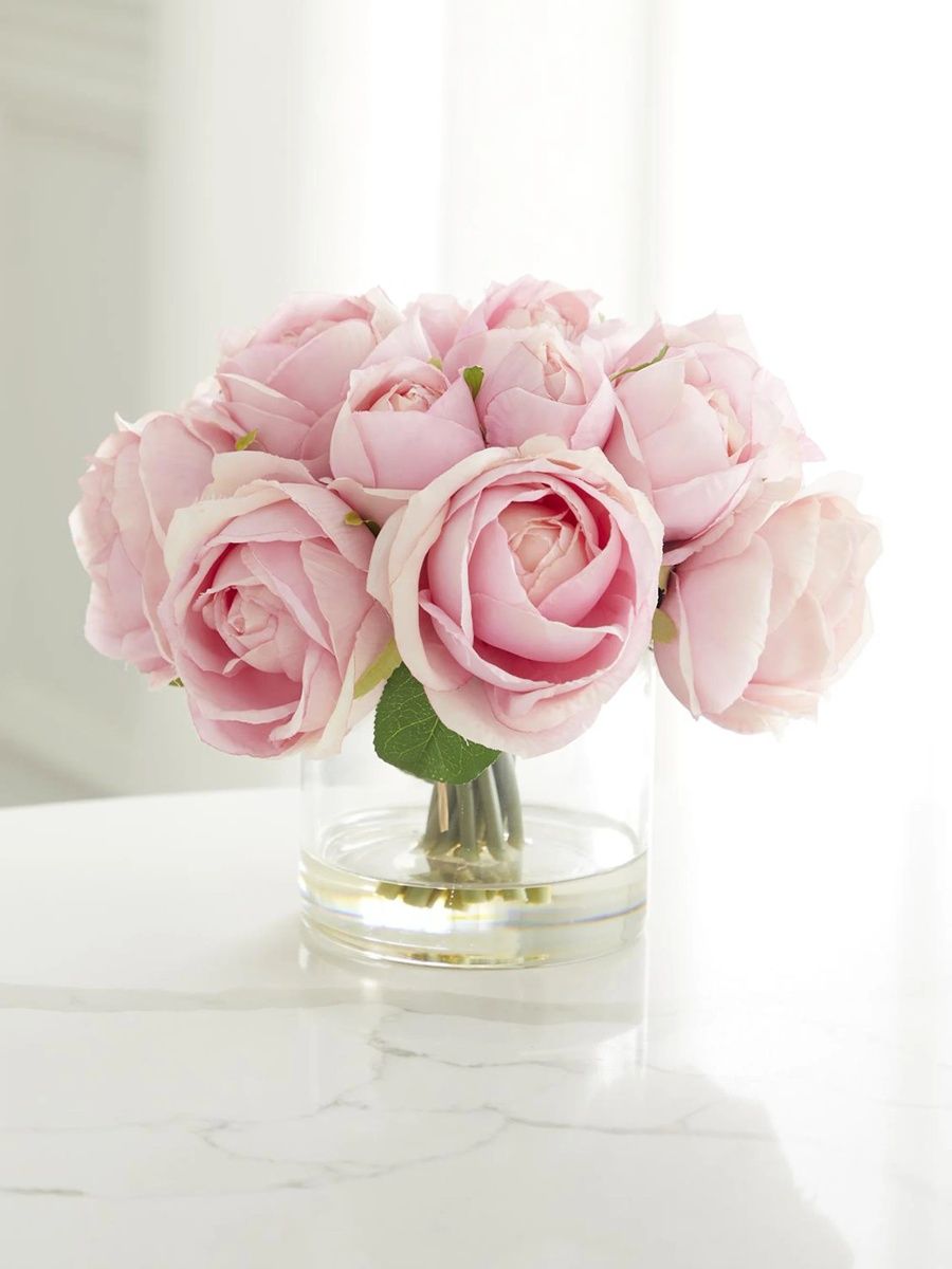 Artificial Rose Floral Arrangement - Pink