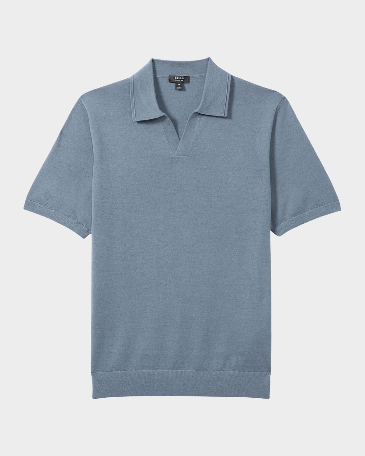 Men & apos;s Duchie Merino Wool Open Collar Polo Shirt