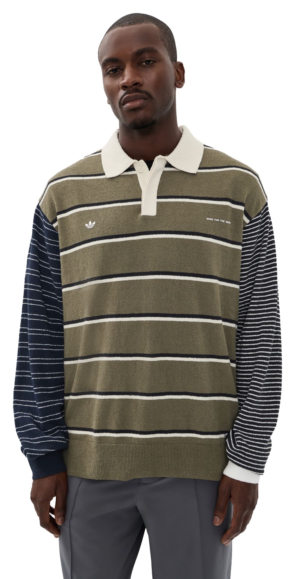 adidas Adidas x Song For The Mute Polo Shirt Olive Strata/Alumina/Black XL