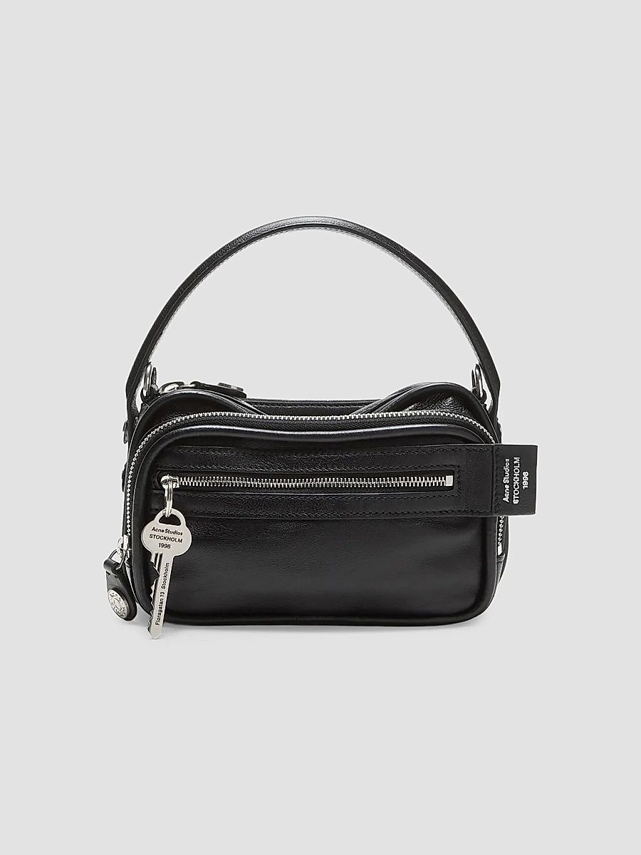 Men's Camero Kit Leather Top Handle Bag - Black