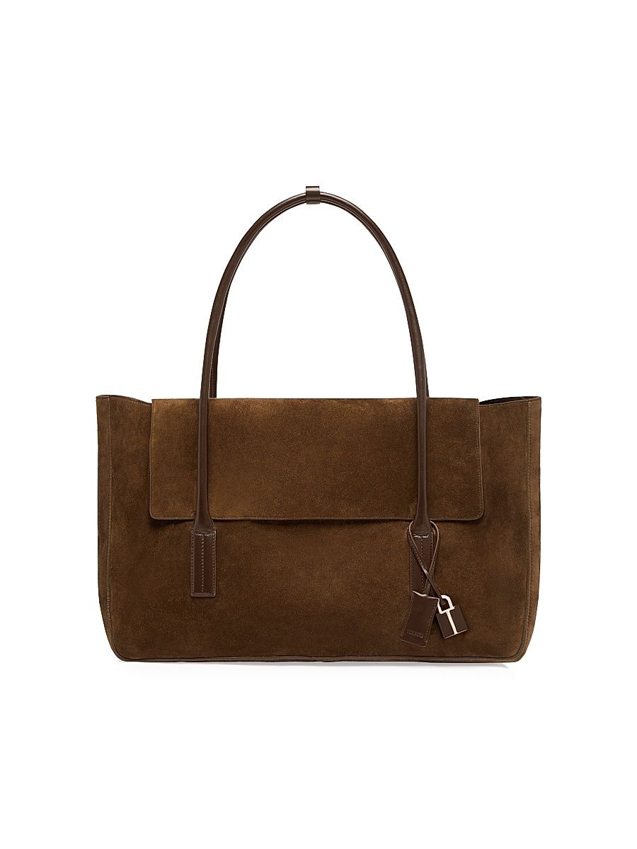 Women's Eclipse Large Suede Shoulder Bag - Whisky