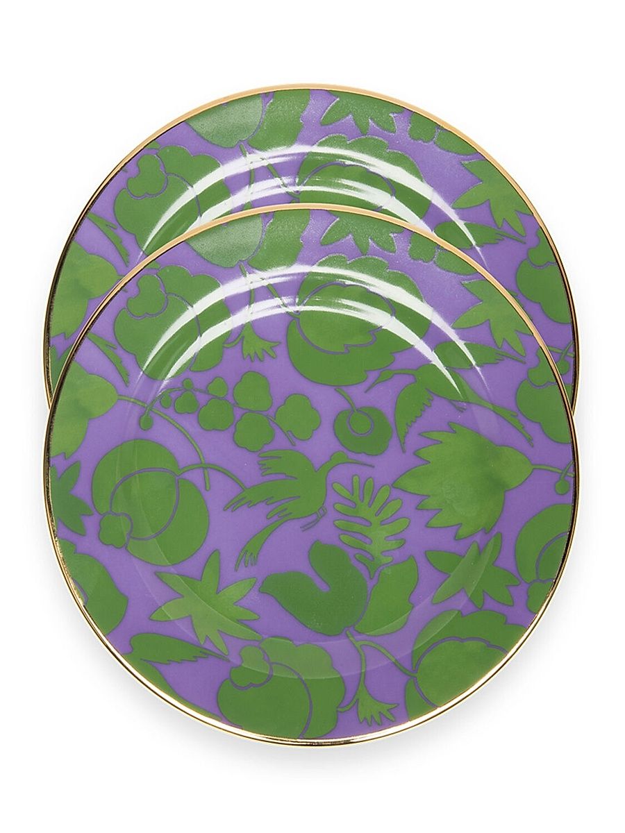 Dessert Plates Set of 2 - Green Lilac