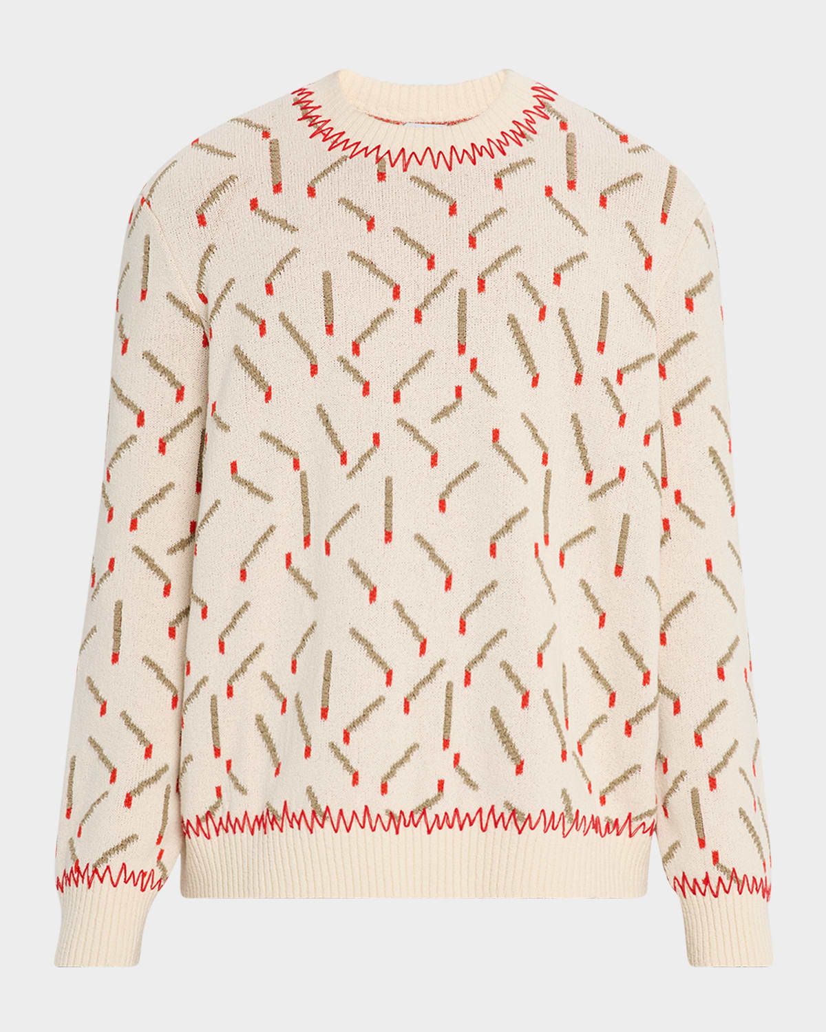 Men & apos;s Jacquard Matchstick Sweater