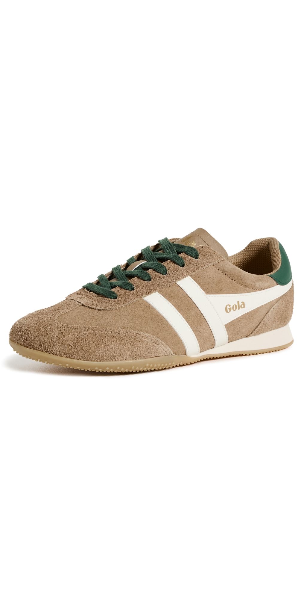 Gola Sprinter Suede Sneakers Light Caramel/White/Evergreen 6.5