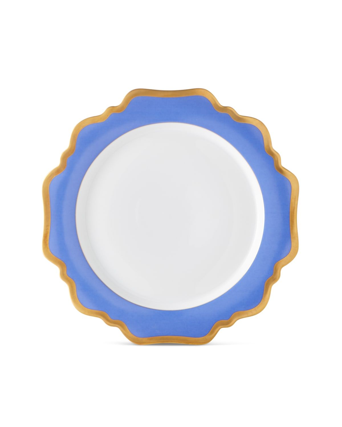 Indigo Rimmed Dinner Plate