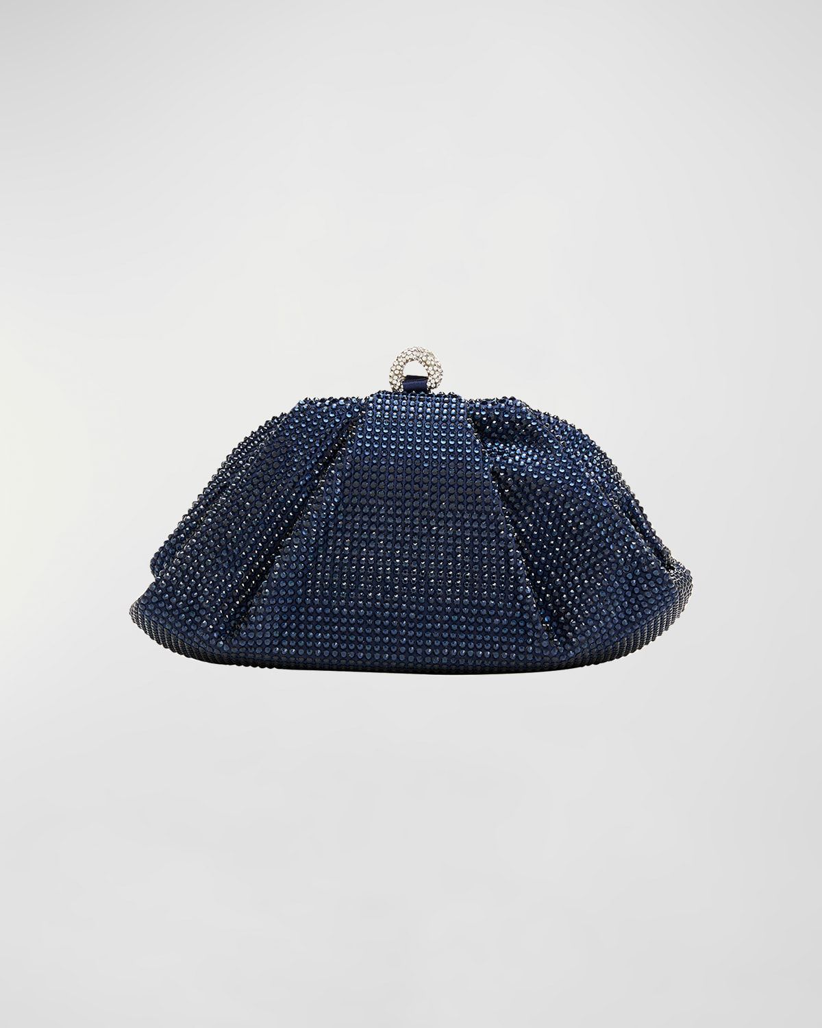 Gemma Pleated Crystal Clutch Bag