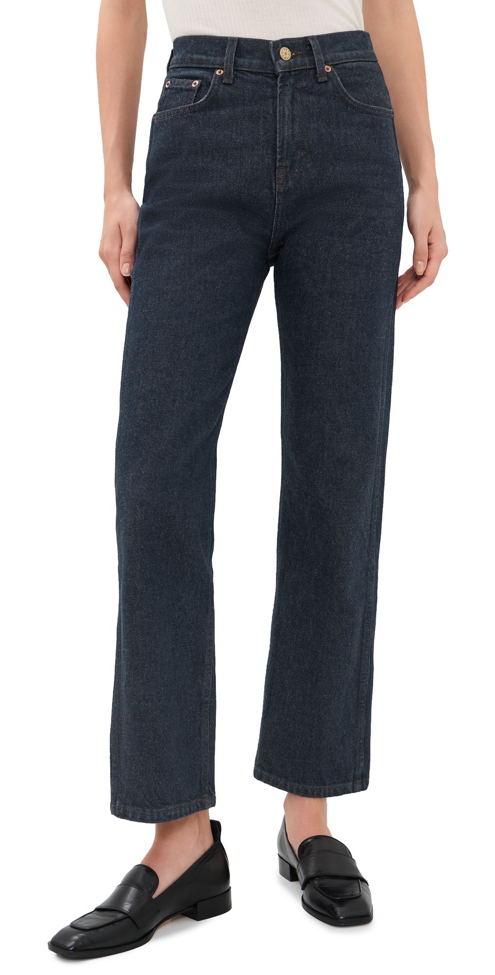 B Sides Plein Straight Jeans Indigo Brown Rinse 28