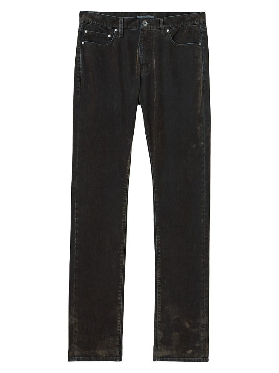 Men's J702 Garment-Washed Jeans - Dark Brown - Size 38