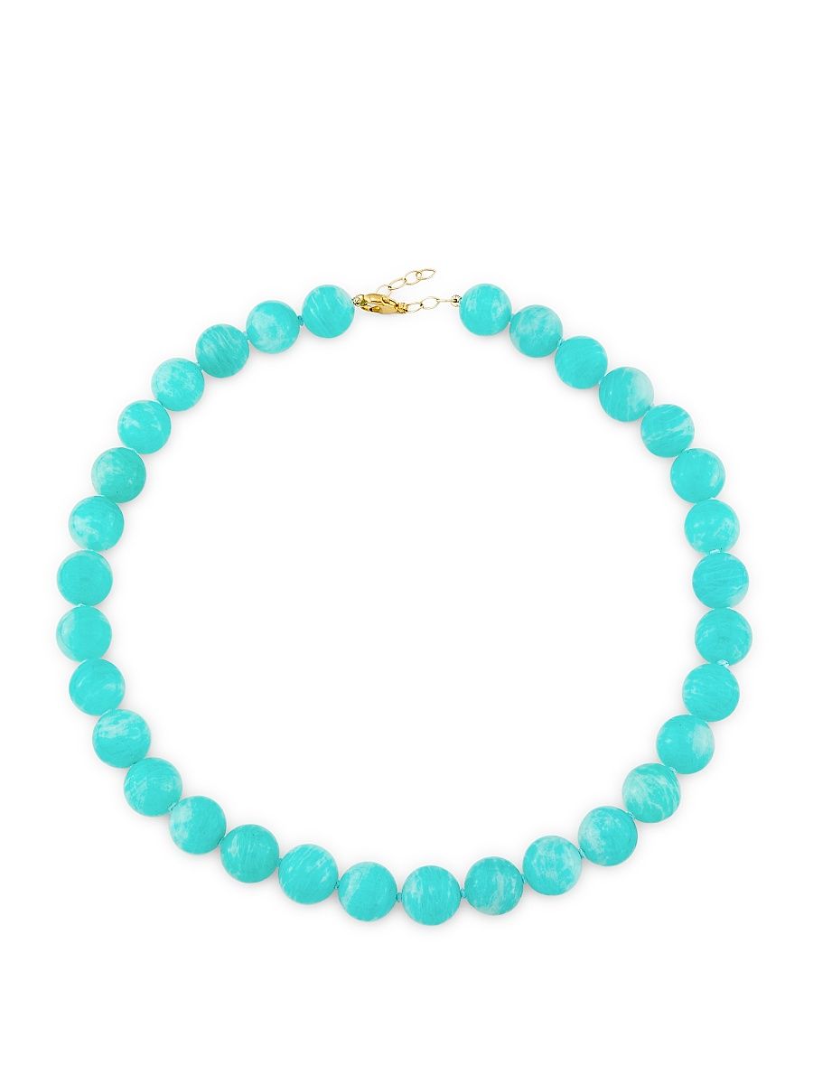 Women's Oracle 14K Yellow Gold & Amazonite Beaded Necklace - Aqua