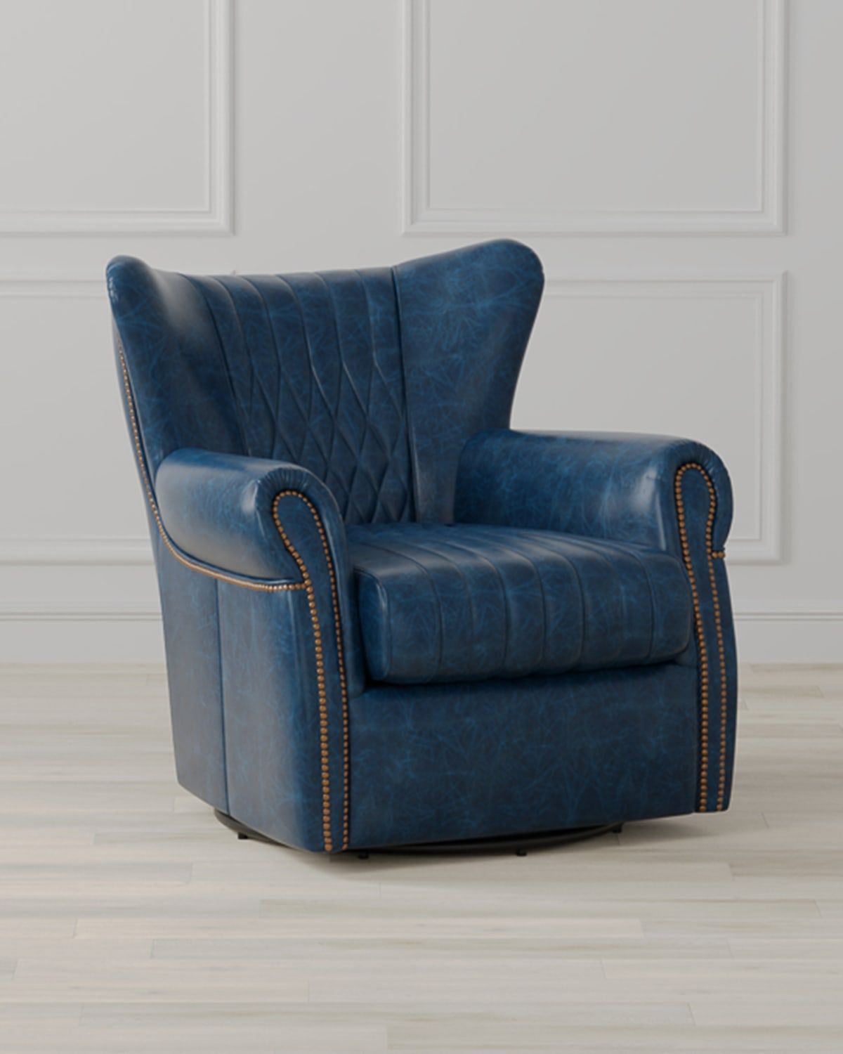 Bugatti Leather Swivel Chair