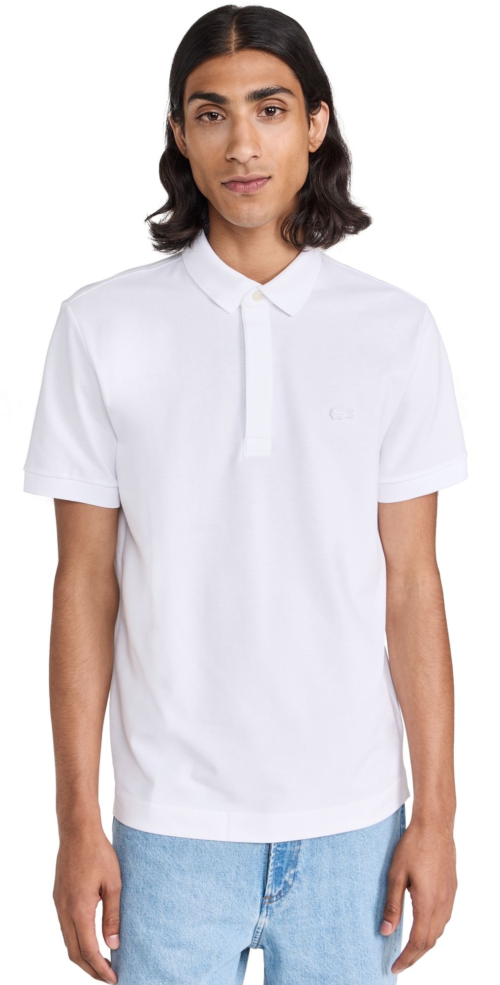 Lacoste Stretch Cotton Paris Polo White L