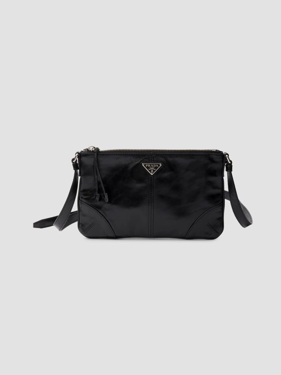 Prada Men's Leather Smartphone Case - Black