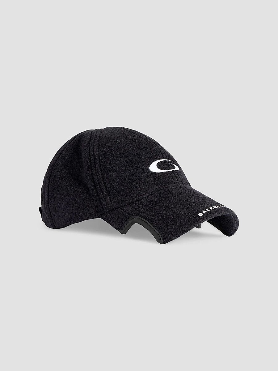 Balenciaga Men's Fleece Cap - New Black - Size Large