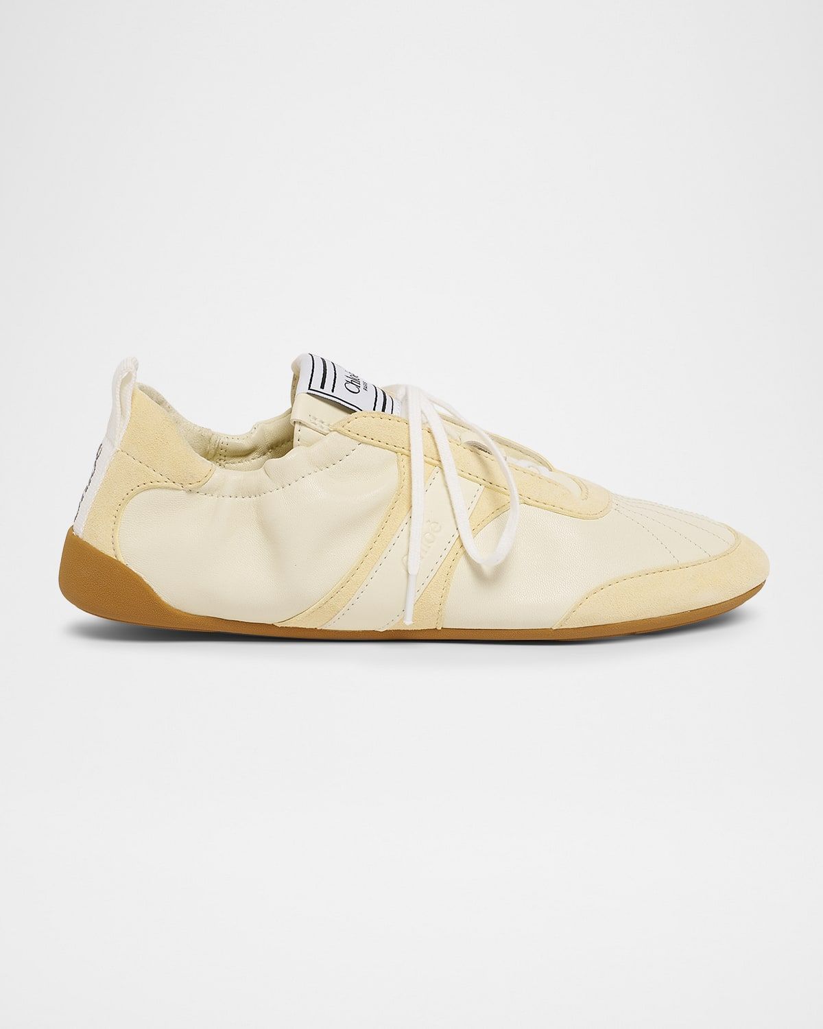 Kick Mixed Leather Low-Top Sneakers