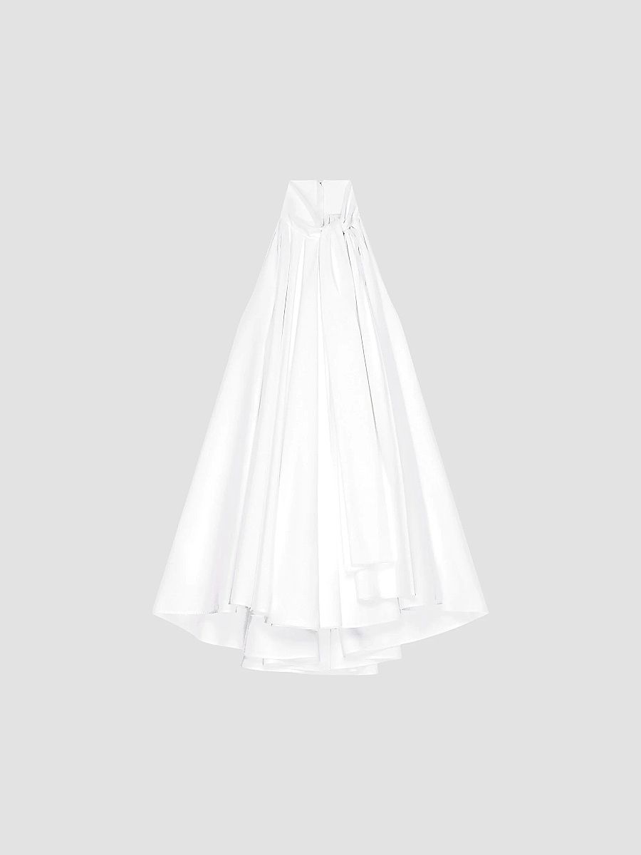 Givenchy Women's Mini Dress in Poplin with Bow - White - Size 12
