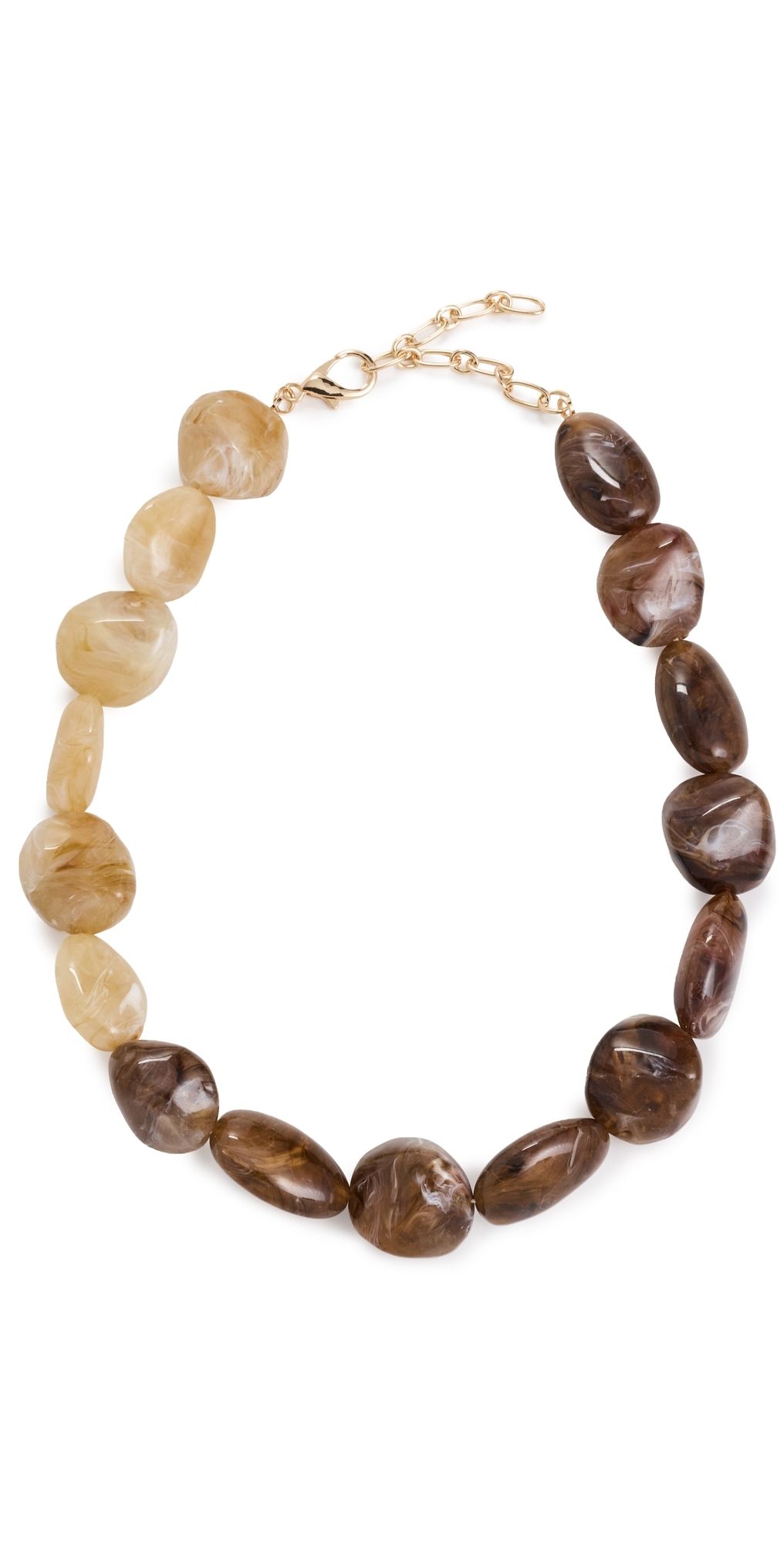 By Adina Eden Brown Agate Beaded Necklace Brown One Size