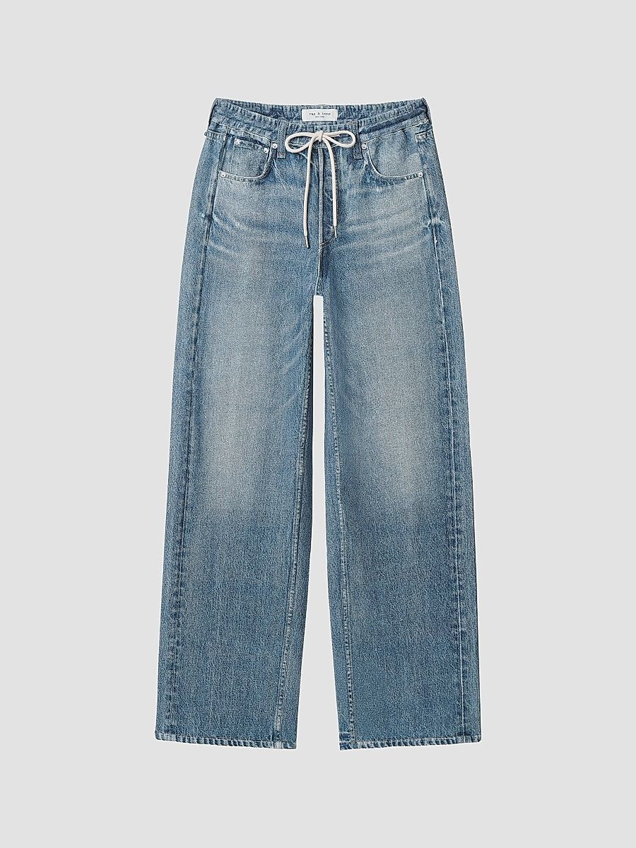 Women's Miramar Terry Drawcord Wide-Leg Pants - Ellis - Size Large