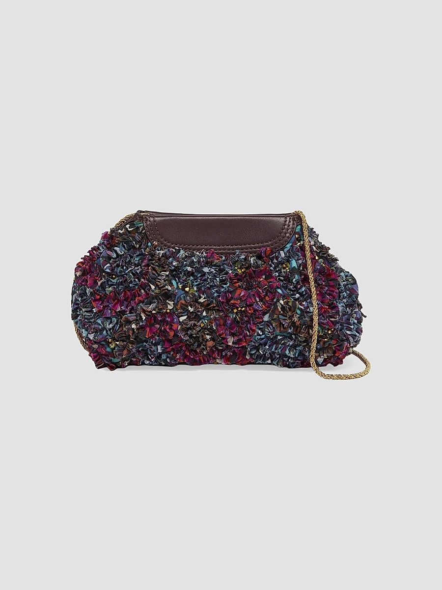 Dries Van Noten Women's Embroidered Chain-Strap Clutch - Multi