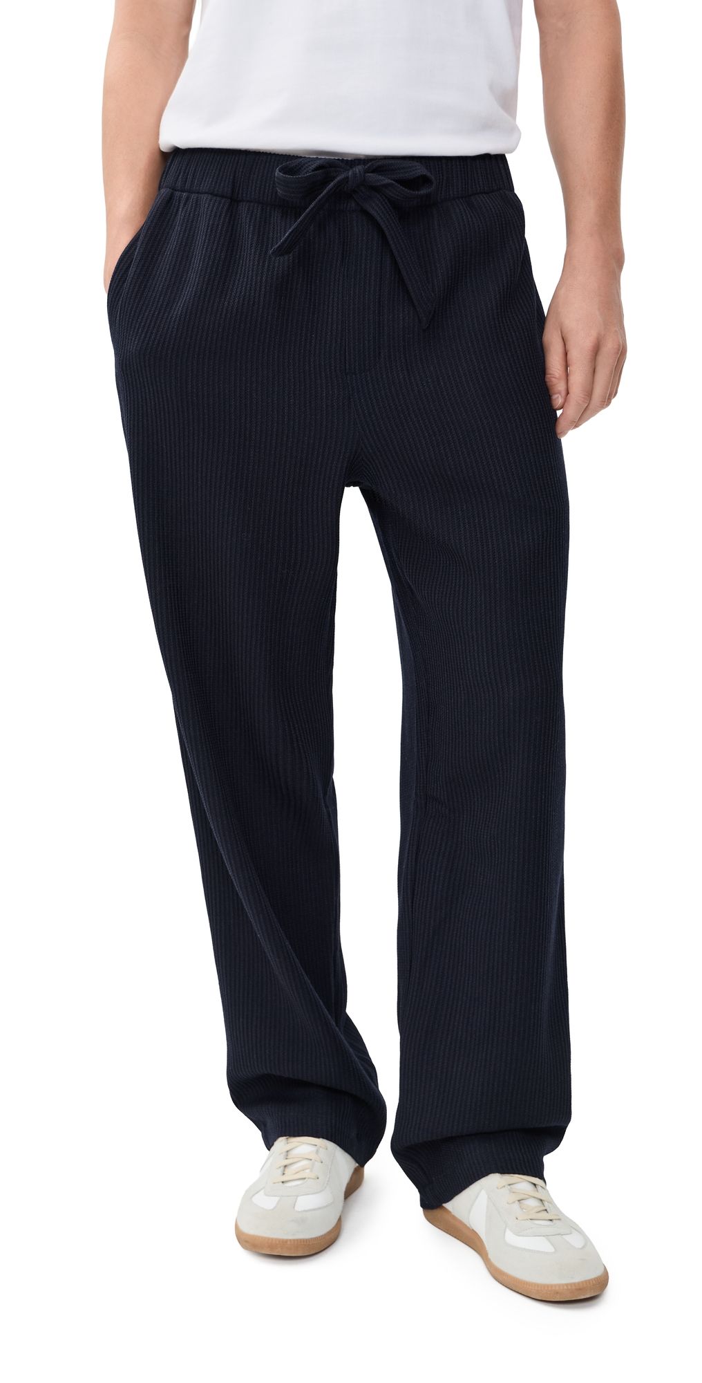 Frescobol Carioca Luan Wool Knitted Relaxed Trousers Navy L