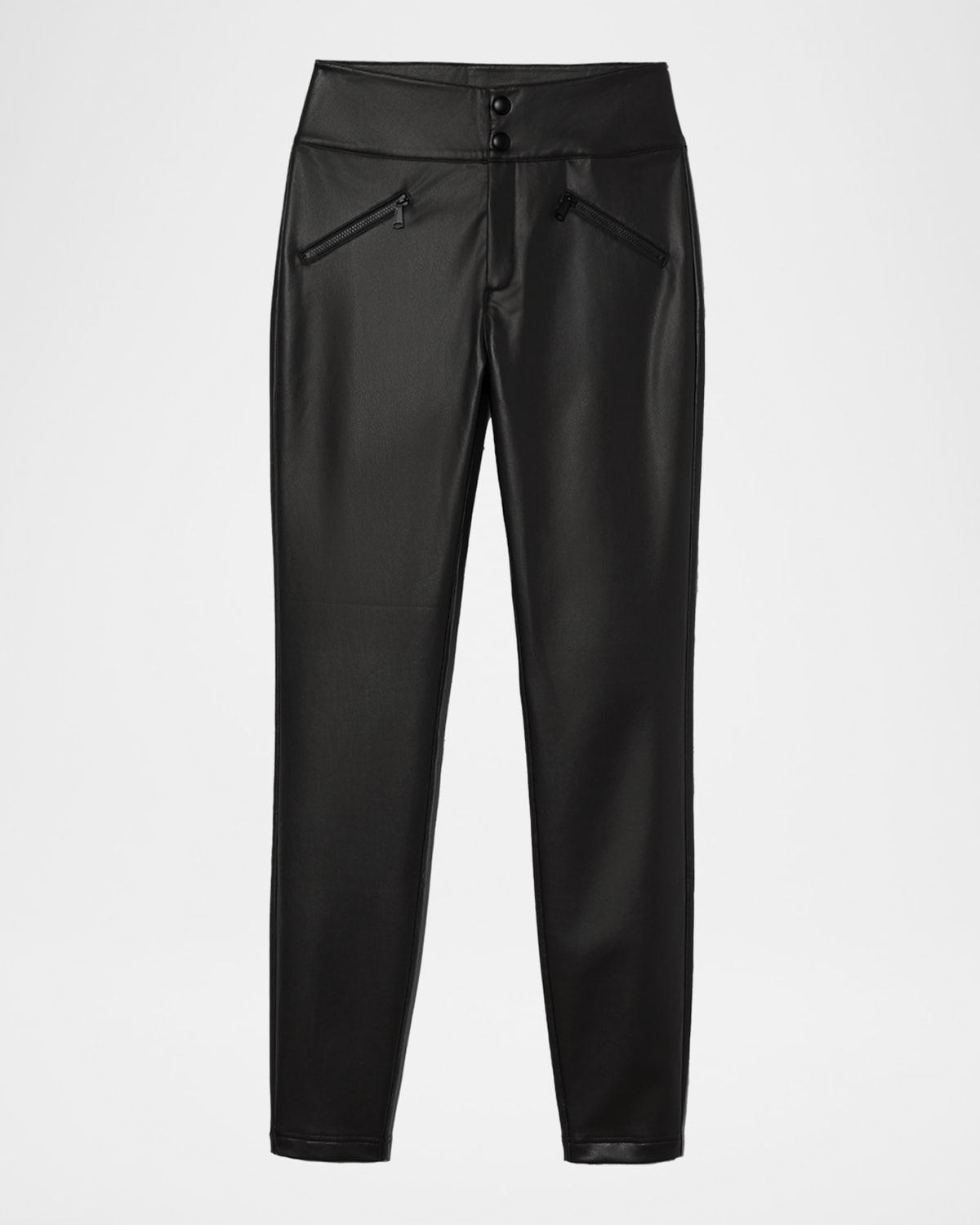 Geneva Faux Leather Techno Pants