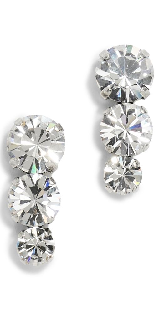 Isabel Marant Stud Earrings Transparent/Silver One Size