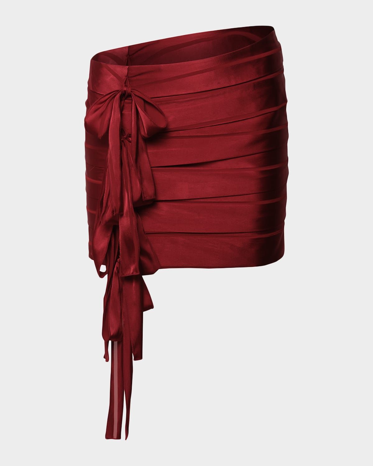 Reed Draped Bow Mini Skirt