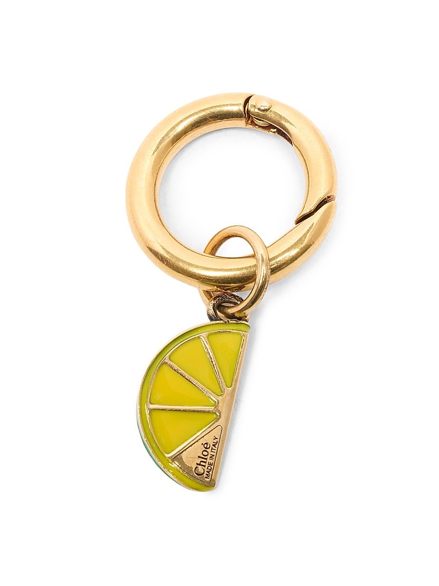 Women's Lemon Slice Bag Charm - Gold Color
