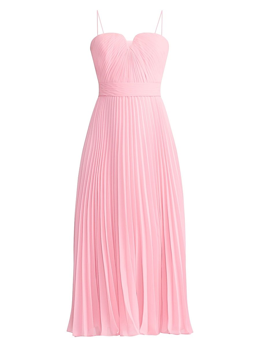 Women's Wicked x Zac Posen Pleated Chiffon Midi-Dress - Mystic - Size 6