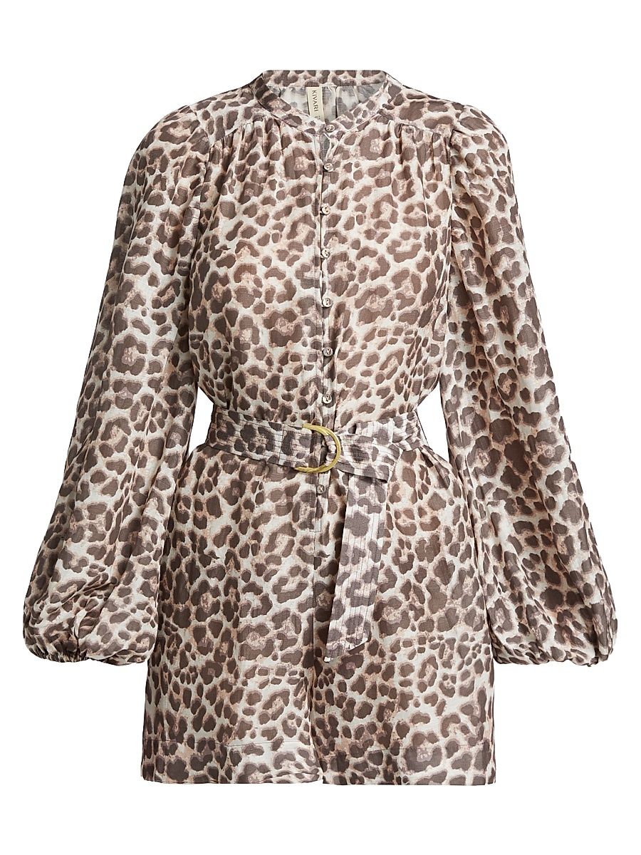 Women's Reese Leopard Romper - Reese - Size Small
