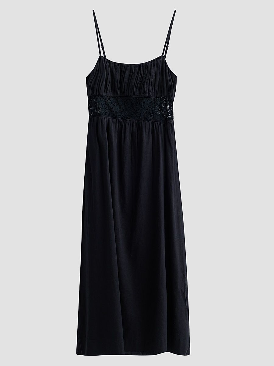 Women's Octavia Cotton Midi Dress - Black - Size 0