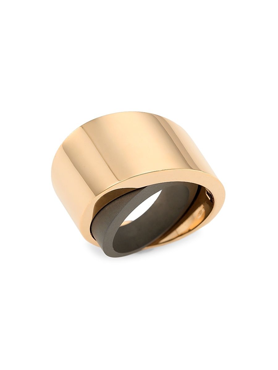 Women's Tourbillon 18K Rose Gold & Titanium Ring - Rose Gold Titanium - Size 6.75