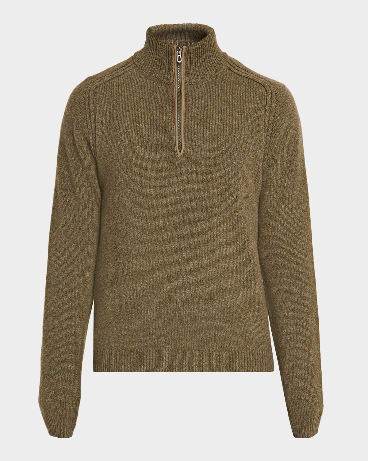 Men & apos;s Cashmere Mouline Half-Zip Sweater